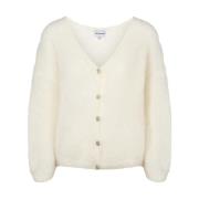 Hvid Mohair Cardigan - Sommerstil