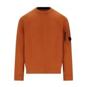 Orange Diagonal Raised Fleece Sweatshirt