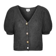 Sort V-hals Kort Cardigan