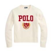 Uldsweater med våbenskjold og logo