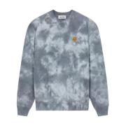 Blå tie-dye sweatshirt med tigerlogo