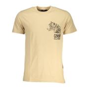 Kortærmet Logo Print T-Shirt Beige