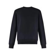 Blå Crew Neck Sweater med Lomme