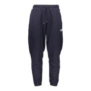 Blå Herre Sporty Sweatpants med Elastisk Talje