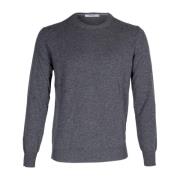 Herre Crewneck Sweater. Langærmet. Uld Cashmere Blanding.