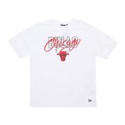 Chicago Bulls Script Tee Hvid/Rød