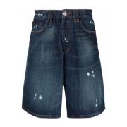 Blå Casual Bomuld Shorts