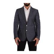 Elegant Blå Slim Fit Blazer