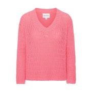 Pink Bomuld Pullover Sui Model