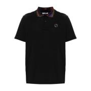 Sort Polo Shirt Logo Print