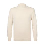 Mock Neck Off White Pullover