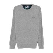 Grå Uld-Kashmir Sweater med Logo