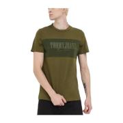 Casual Moderne T-shirt med Farveblokdesign