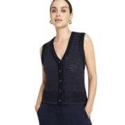 Navy Strikvest Cardigans