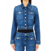 Denim Cropped Jakke