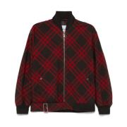 Rød Vintage Check Zip-Up Skjorte