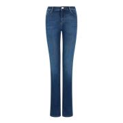 Højtaljede slim straight jeans