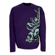 Skull Jacquard Sweater Lilla Støv