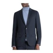 Slim Fit Bonnie Jakke i Blu Intenso