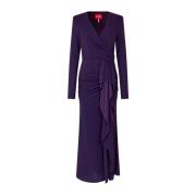 Elegant Maxi Kjole med V-Hals