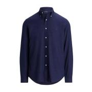 Navy Blue Polo Pony Button-up Skjorte