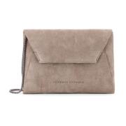 Graveret Logo Ruskind Clutch med Rem