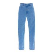 Coated Denim Straight Fit Jeans