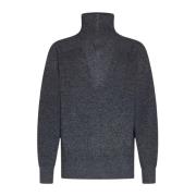 Strikket Anthracite Højhalset Sweater