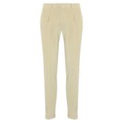 Beige Velourbukser Slim Fit