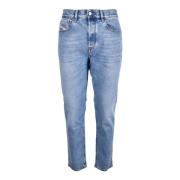 Klassiske Denim Jeans med Elastanblanding