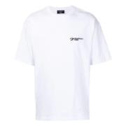 Broderet logo hvid T-shirt