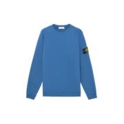 Bomuld Crewneck Sweatshirt med Ribbede Detaljer