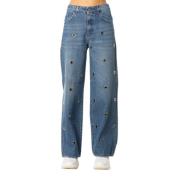 Studded Denim Jeans - Blå