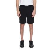 Sort Bomuld Herre Bermuda Shorts