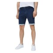 Stræk Shorts Dobby Indigo Blå