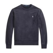 Sort sweatshirt med broderet logo