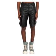 Sort High Shine Cargo Shorts