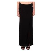 Elegant Teroldego Crepe Skirt