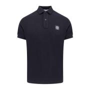 Stretch Bomuld Polo Shirt med To Knapper