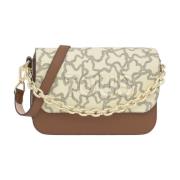 Beige Syntetisk Dame Crossbody Taske