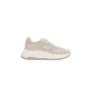 Beige Low-Top Sneakers med Naturlige Detaljer