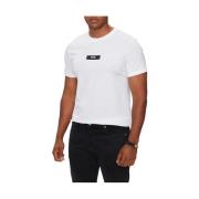 Hvid T-shirt med Versace Jeans Logo