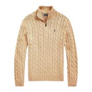 Beige sweater med logo