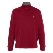 Broderet Bomuld Half-Zip Strikvarer