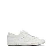 Hvide Sneakers med Unik Slidt Finish