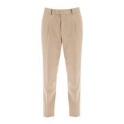 Gabardine Chino Bukser med Udvidet Talje