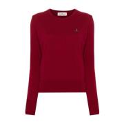 Bordeaux Ribstrikket Sweater