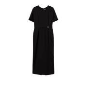 Elegant Midi Kjole i Polyester