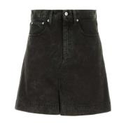 Sort Denim Bermuda Shorts