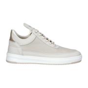 Beige Low Top Tech Sneakers